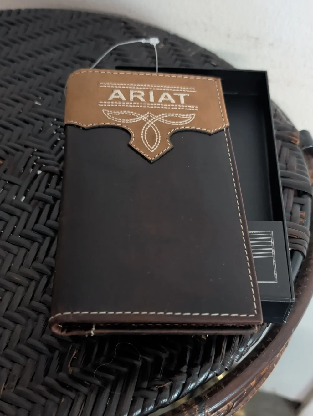 Ariat Top Grain Leather Rodeo Wallet /Checkbook NIB